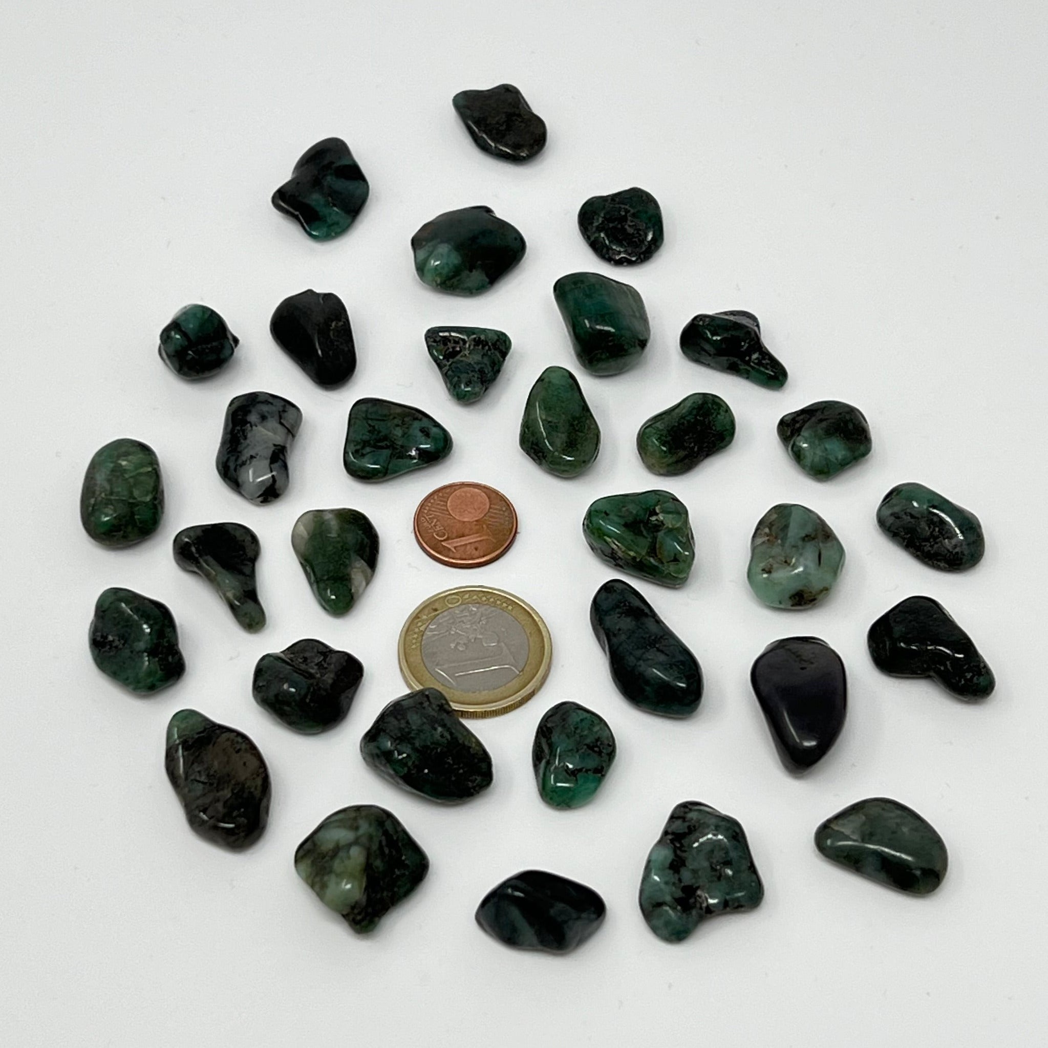 Smaragd - Trommelstein - Größe 1-2 cm
