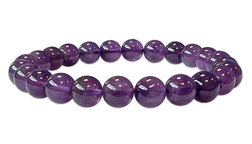 Amethyst - AA Qualität - Perlenarmband 8 mm