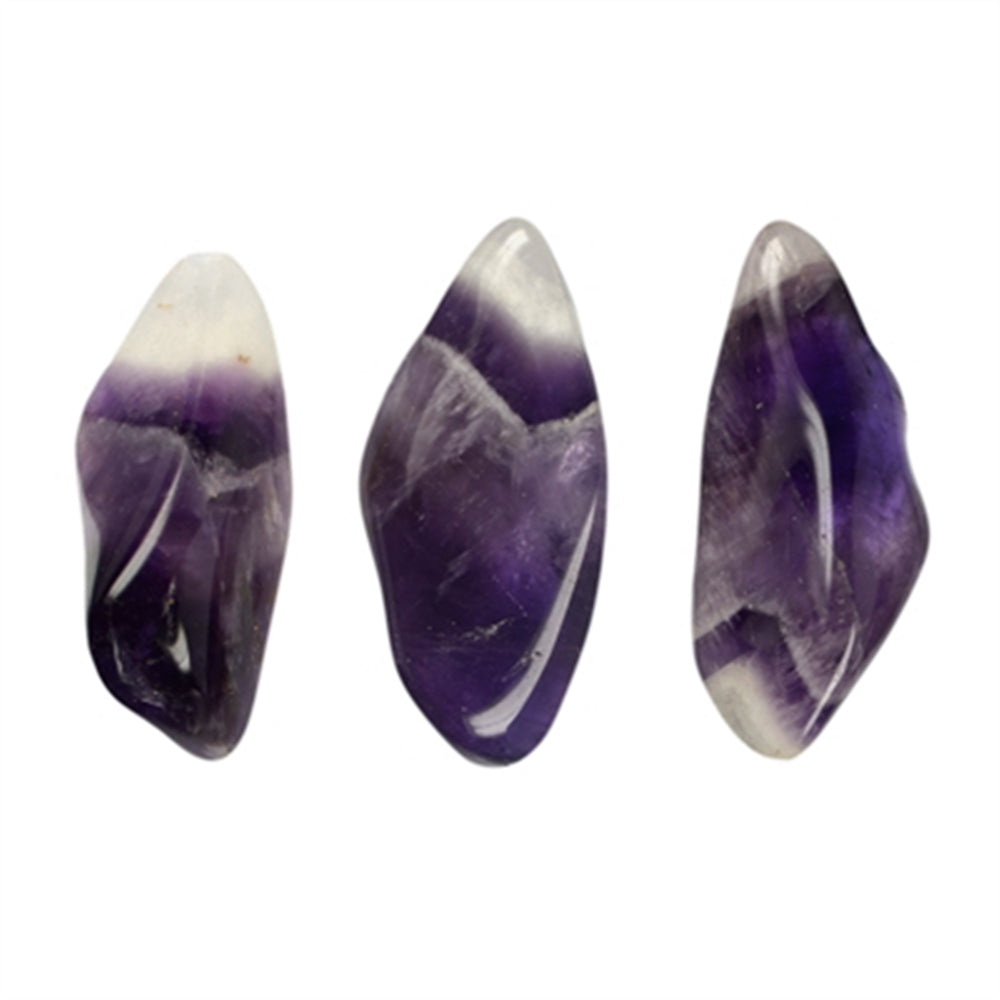 Amethyst (Chevron, lang) - Trommelstein - Größe 2 - 3 cm