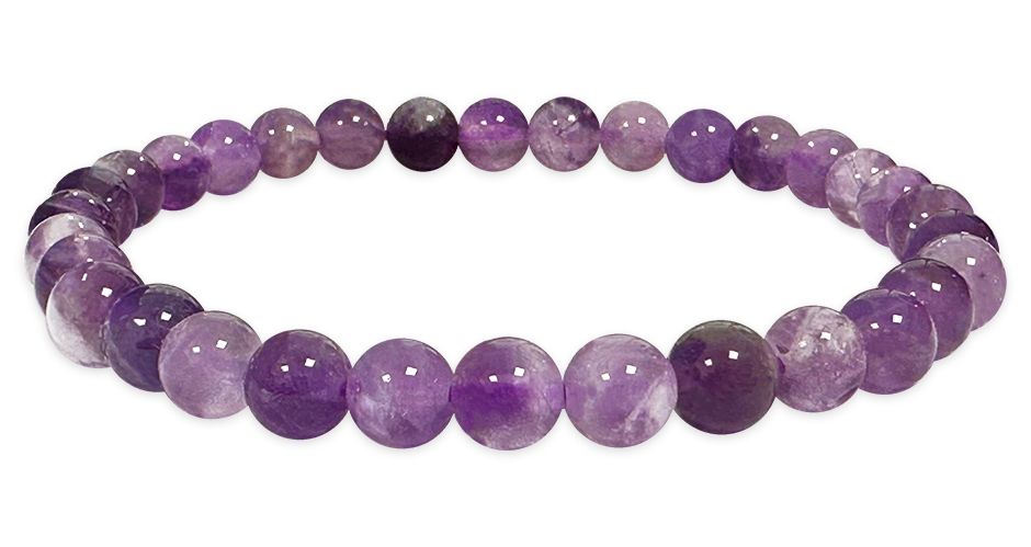 Amethyst gebändert - A Qualität - Perlenarmband 6-7 mm