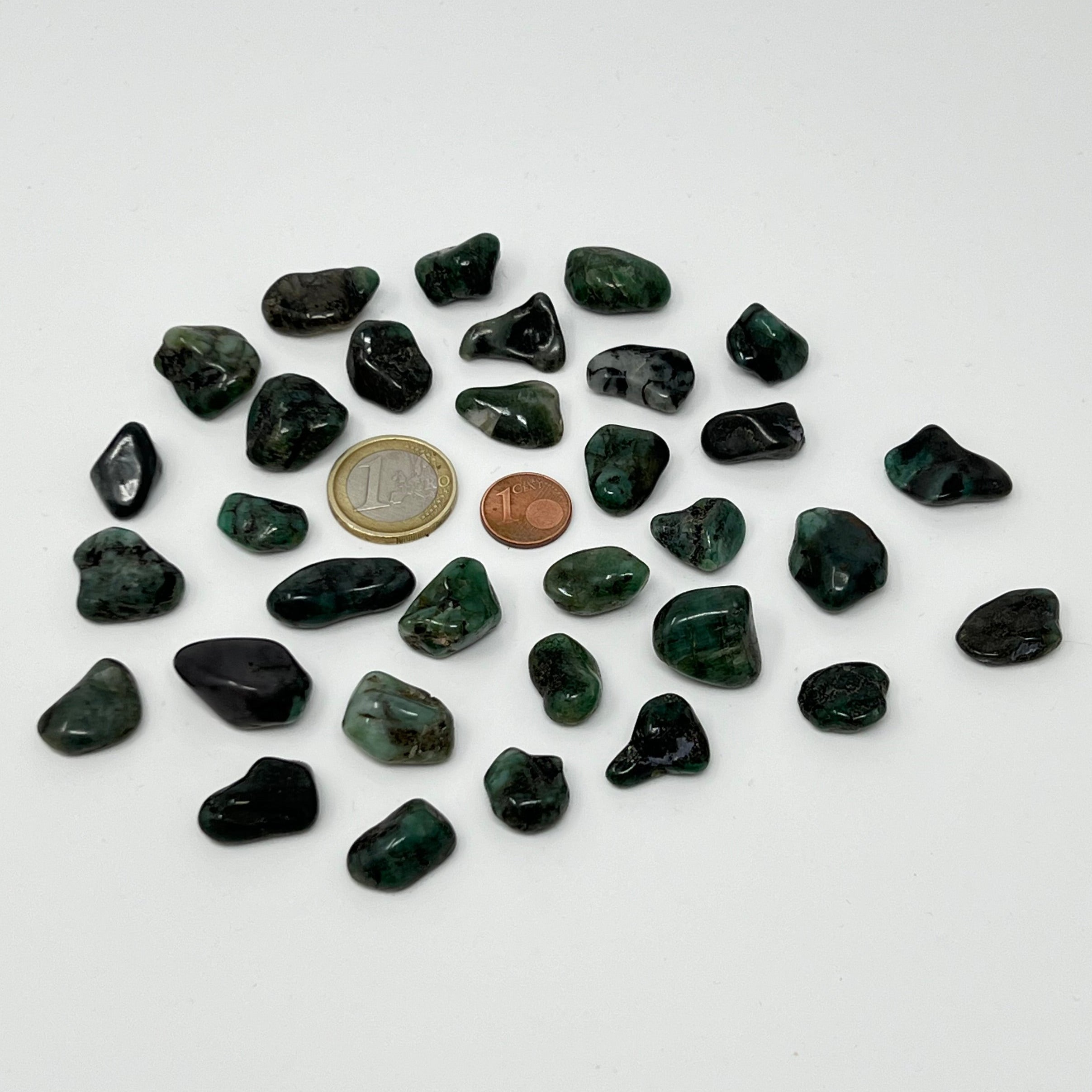 Smaragd - Trommelstein - Größe 1-2 cm
