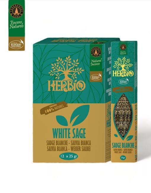 Herbio - White Sage (Weißer Salbei) - Räucherstäbchen ca. 25 g