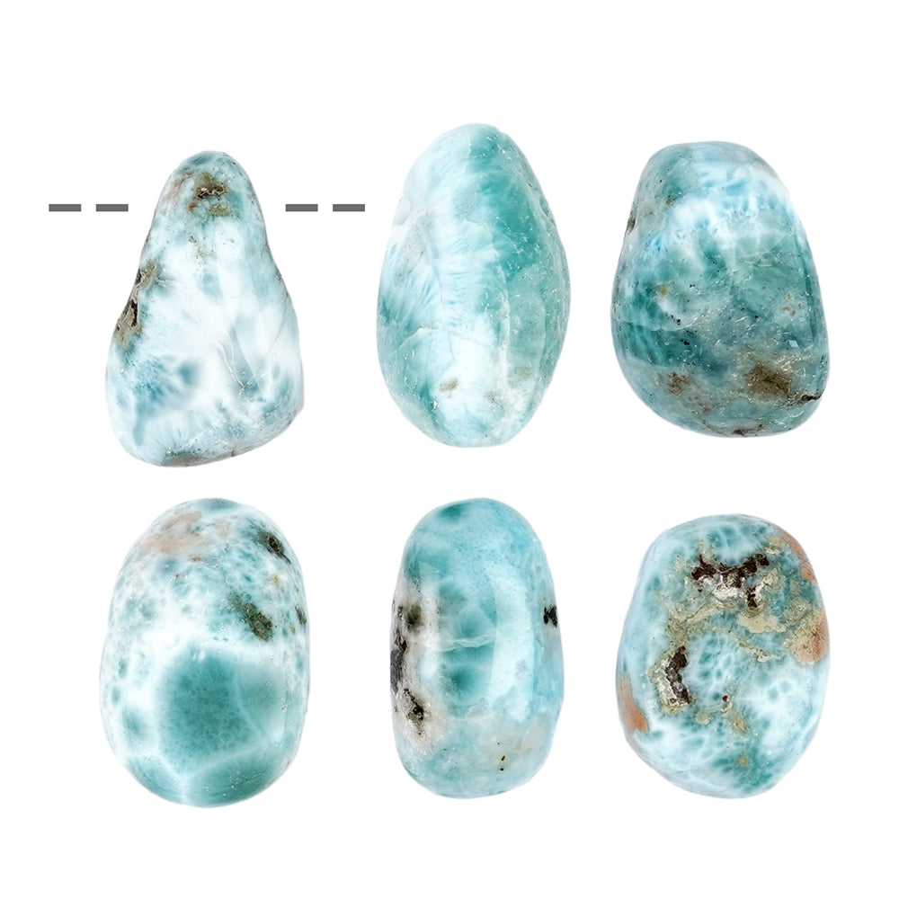 Larimar - Trommelstein gebohrt - Größe 2,5 - 3,0 cm