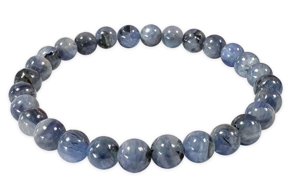 Natürlich blauer Kyanite - AB Qualität - Perlenarmband 6-7 mm