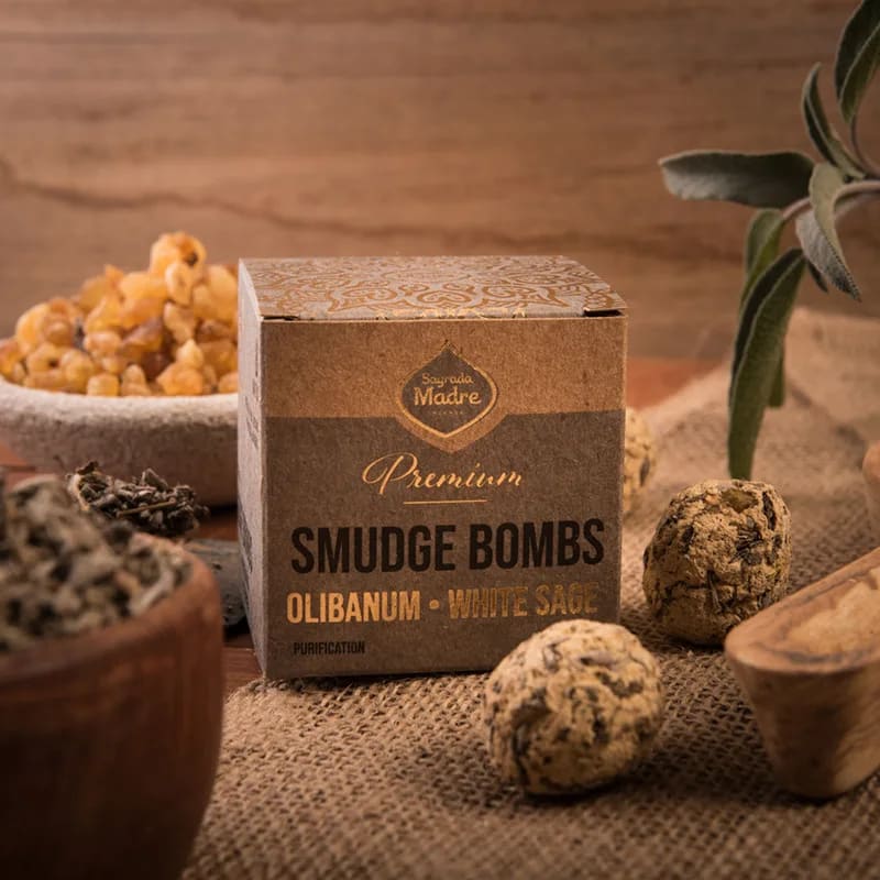 Sagrada Madre - Premium Smudge Bomb - Olibanum & Weißer Salbei ca. 55 g