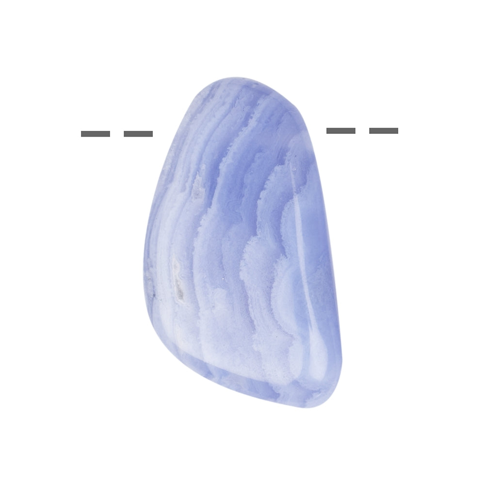 Freeform Chalcedon (blau) gebohrt, 3,5 - 5,0cm (groß)