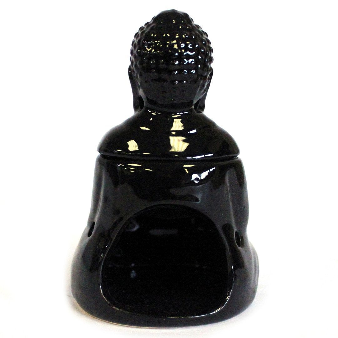 Sitzender Schwarzer Buddha Duftlampe