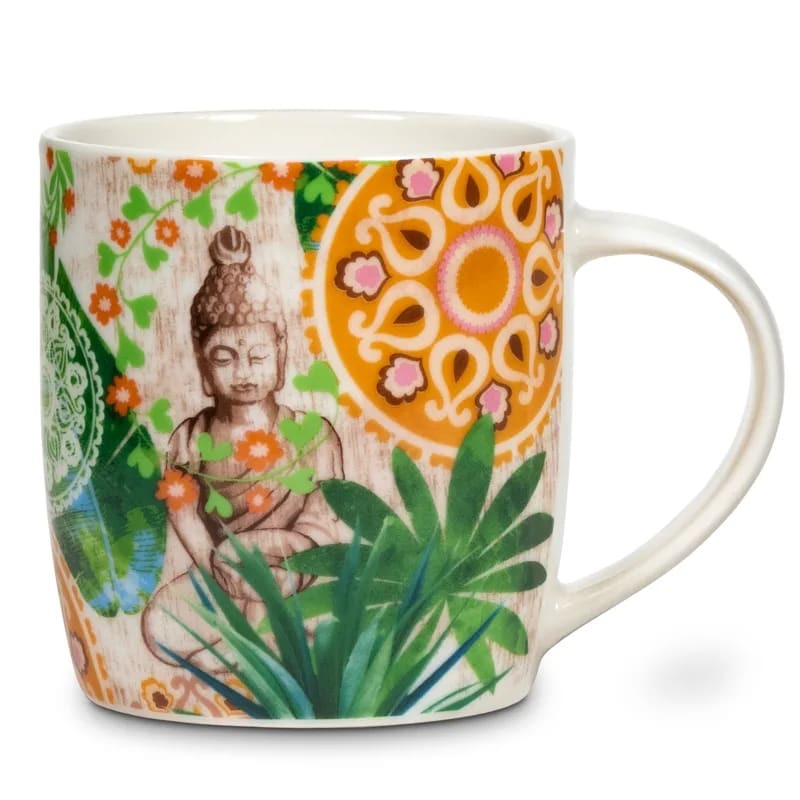 Teetasse mit Sieb und Deckel Buddha Paradies