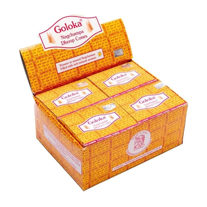 Goloka Nag Champa Dhoop Cones - Räucherkegel 10 St.