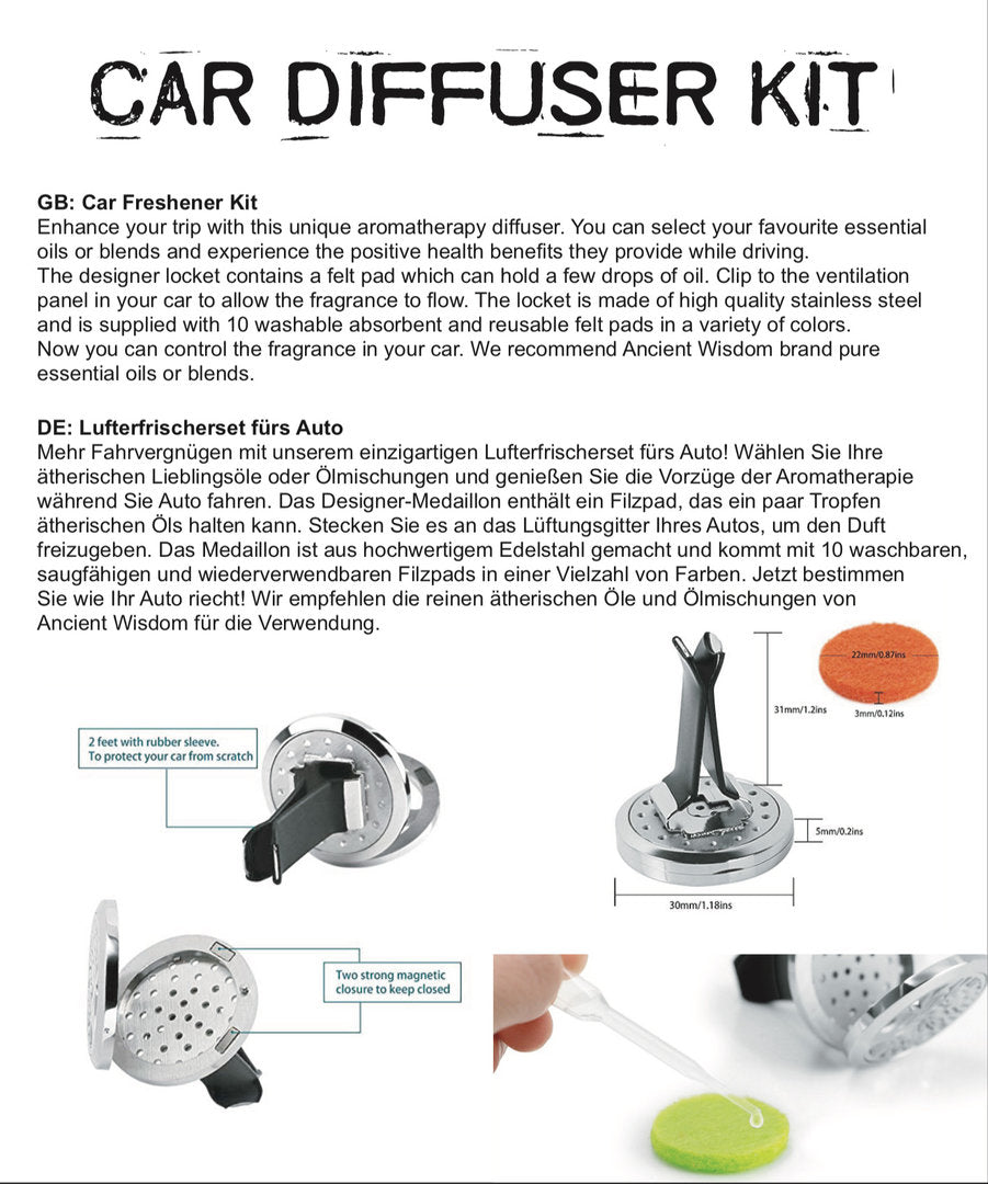 Auto Lufterfrischerset - Engelsflügel - 30mm