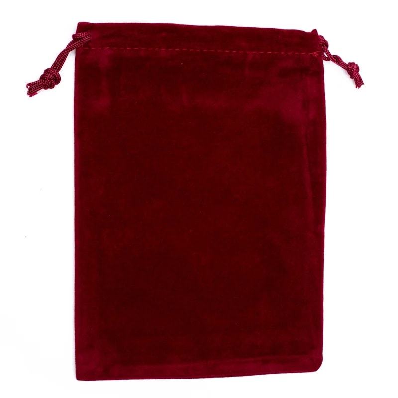 Samt-Geschenktasche bordeaux M - 13 x 18 cm