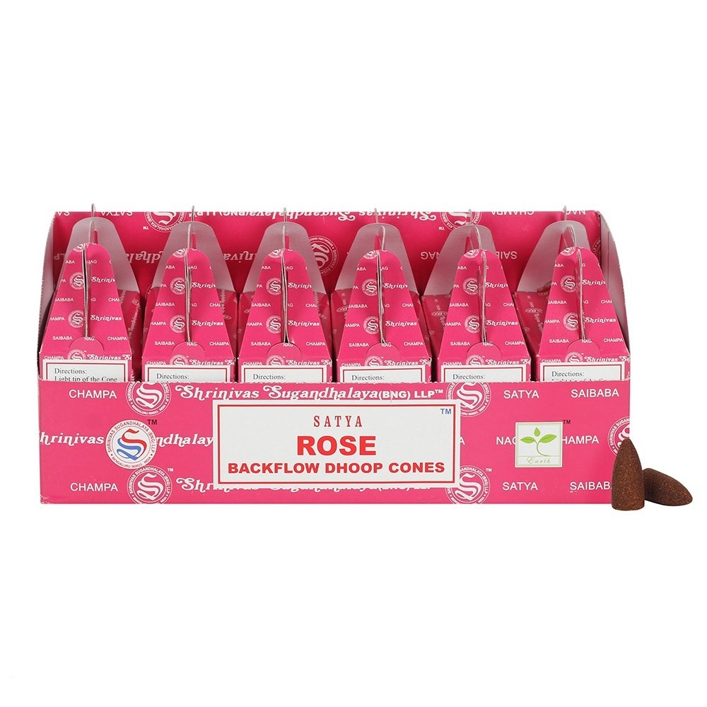 Satya Rose Backflow Dhoop Cones - Rückfluss-Räucherkegel