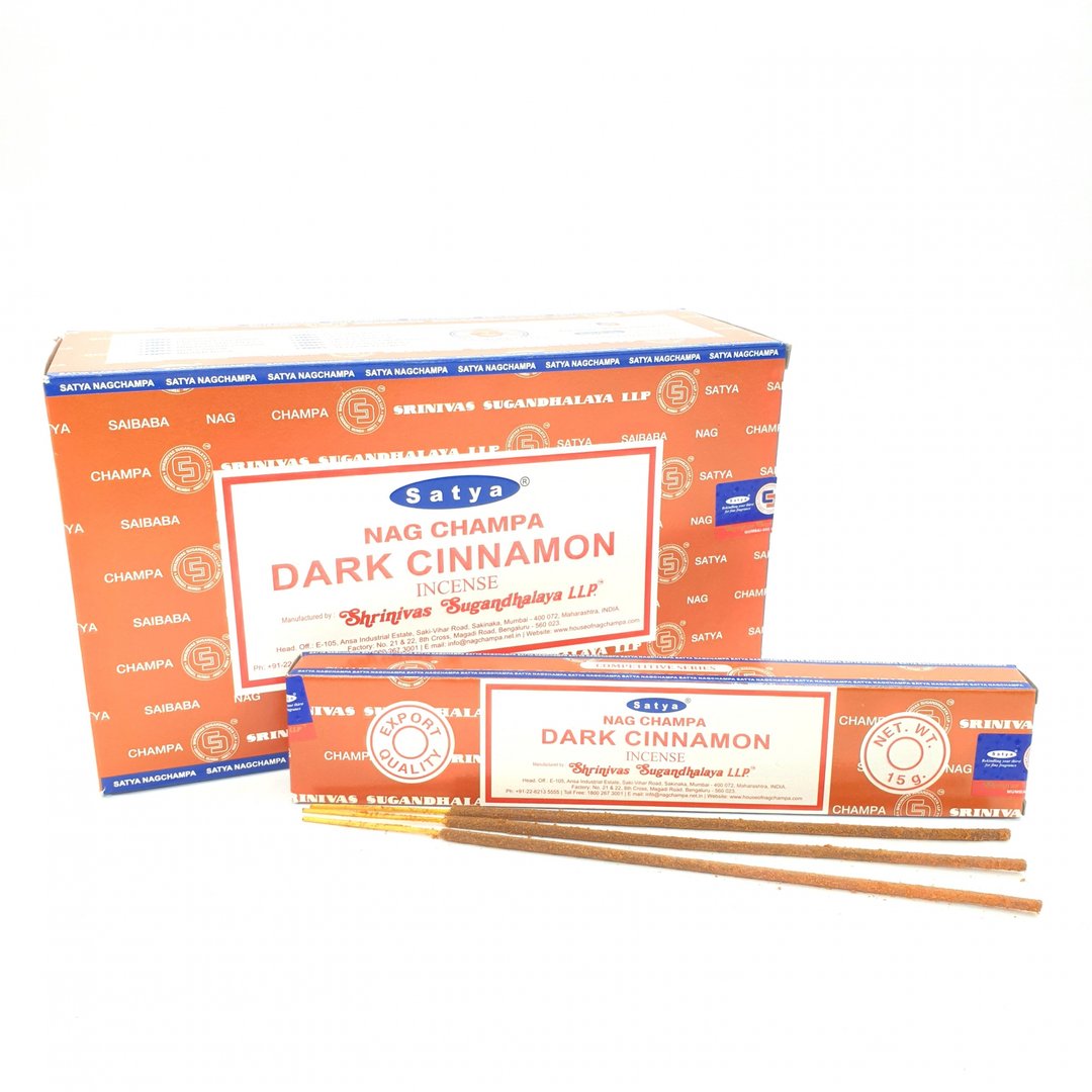 Satya Nag Champa Dark Cinnamon (Dunkler Zimt) - Räucherstäbchen